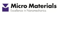 Micro Materials